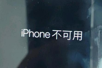 青河苹果服务网点分享锁屏界面显示“iPhone 不可用”如何解决 